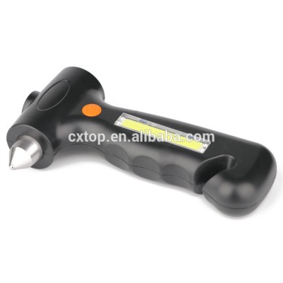 ABS chargeable emergency safety hammer with safety belt cutter and powerful light